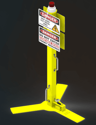 Manhole Cover Awareness Barrier