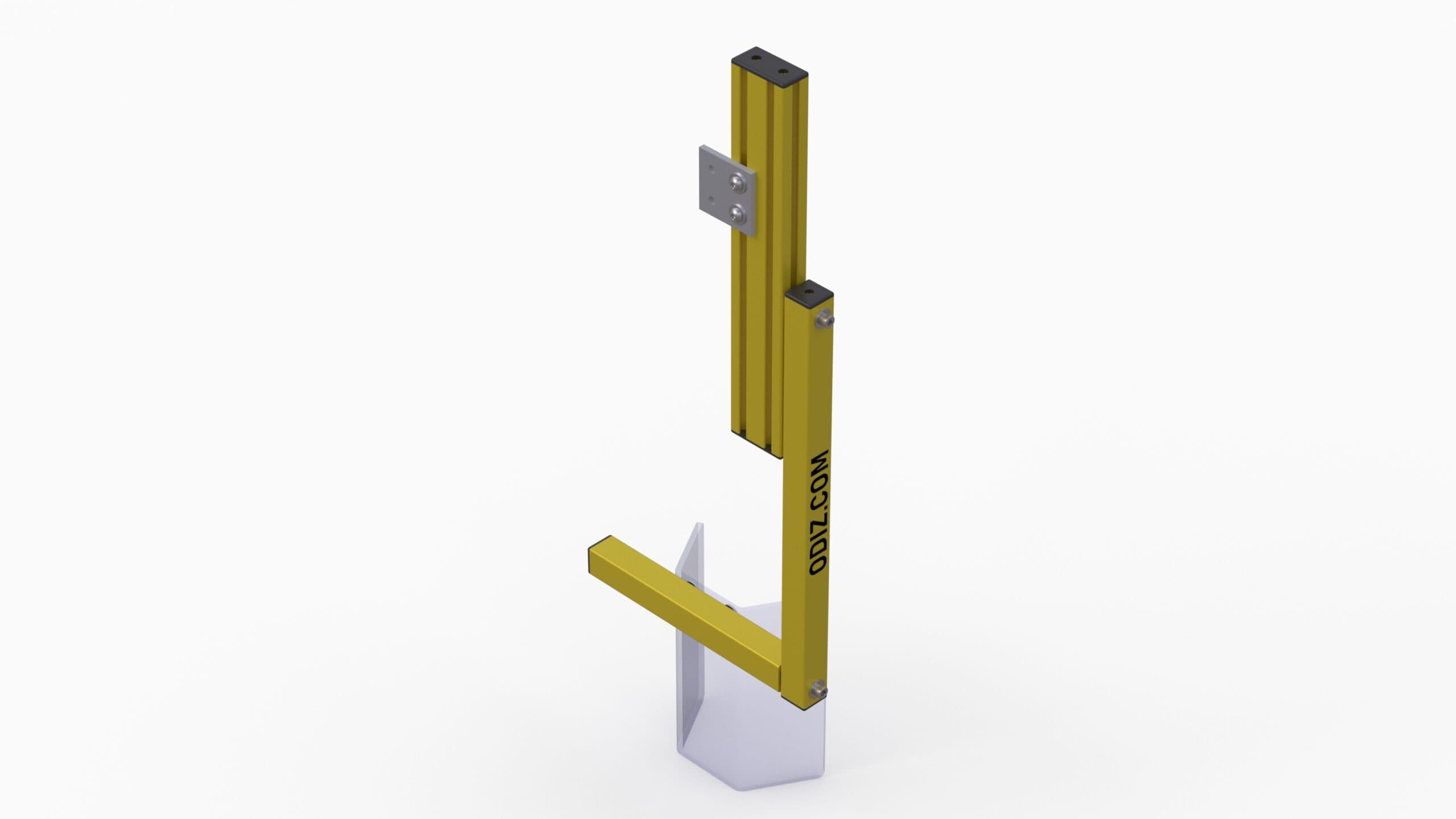 Vertical Bandsaw Guard angled view
