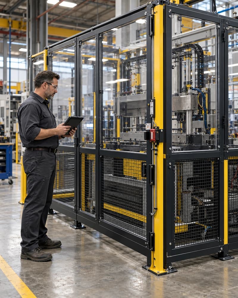 Engineered machine guarding under inspection