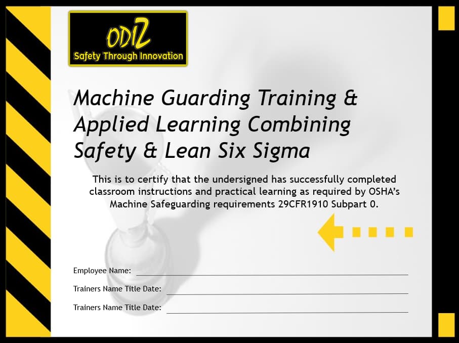 Small Business Machine Guarding Training